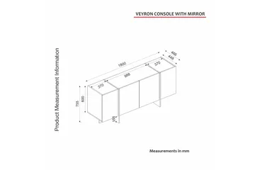 Veyron Konsollbord 180 cm - Beige/Sandsten - Möbler - Bord & matgrupp - Avlastningsbord & sidobord - Konsolbord & hallbord