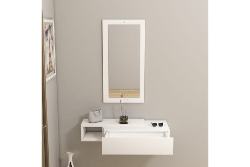 Vien Sidobord 82 cm - Vit - Möbler - Bord & matgrupp - Avlastningsbord & sidobord - Lampbord & sidobord