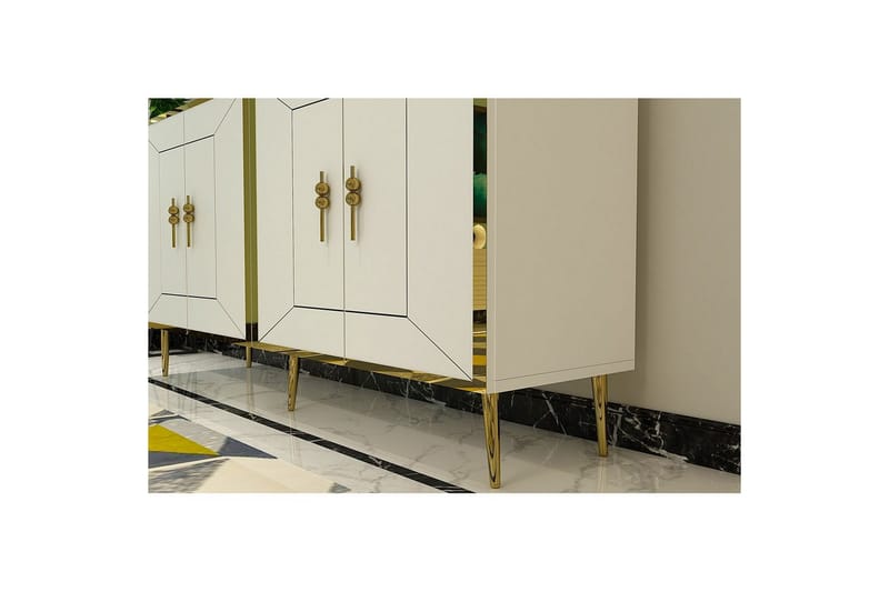 Virdel Konsollbord 150 cm - Guld/Vit - Möbler - Bord & matgrupp - Avlastningsbord & sidobord - Konsolbord & hallbord