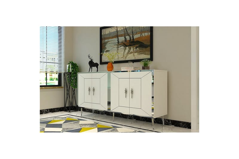 Virdel Konsollbord 150 cm - Vit/Silver - M�öbler - Bord & matgrupp - Avlastningsbord & sidobord - Konsolbord & hallbord
