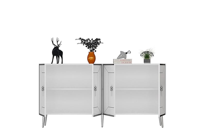 Virdel Konsollbord 150 cm - Vit/Silver - Möbler - Bord & matgrupp - Avlastningsbord & sidobord - Konsolbord & hallbord