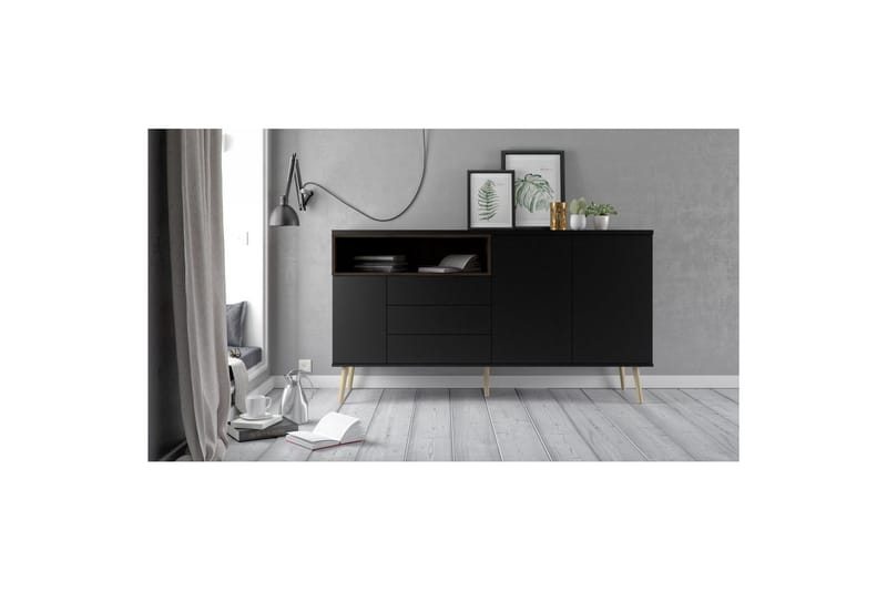Virender Konsollbord 176 cm - Svart/Natur - Möbler - Bord & matgrupp - Avlastningsbord & sidobord - Konsolbord & hallbord