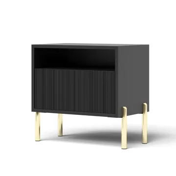 Virmani Sängbord 47 cm - Svart - Möbler - Bord & matgrupp - Avlastningsbord & sidobord - Sängbord & nattduksbord