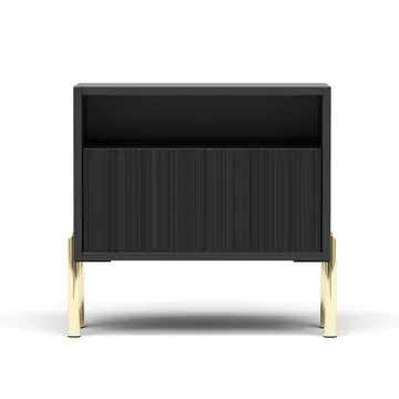 Virmani Sängbord 47 cm - Svart - Möbler - Bord & matgrupp - Avlastningsbord & sidobord - Sängbord & nattduksbord