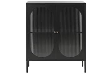 Vitrinskåp Sarre Svart, guld - Svart, guld - Förvaring - Skåp - Vitrinskåp