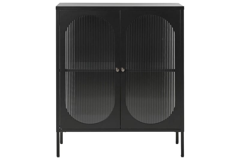 Vitrinskåp Sarre Svart, guld - Svart, guld - Förvaring - Skåp - Vitrinskåp