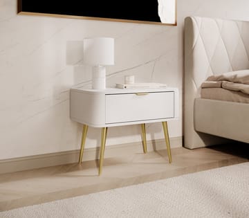 Walia Sängbord 63 cm - Vit - Möbler - Bord & matgrupp - Avlastningsbord & sidobord - Sängbord & nattduksbord