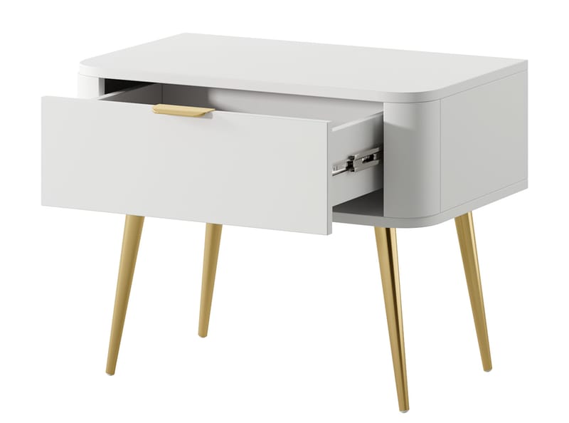 Walia Sängbord 63 cm - Vit - Möbler - Bord & matgrupp - Avlastningsbord & sidobord - Sängbord & nattduksbord