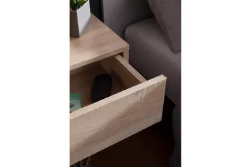 Wohnling Vägghängt Sängbord i Ekutseende med Låda 30 cm - Beige - Möbler - Bord & matgrupp - Avlastningsbord & sidobord - Sängbord & nattduksbord