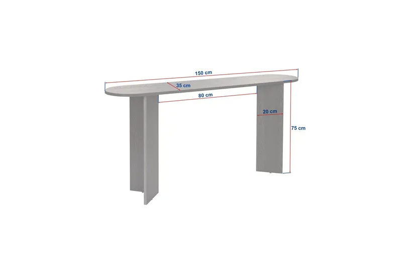 Yeno Konsollbord 150 cm - Chokladbrun - Möbler - Bord & matgrupp - Avlastningsbord & sidobord - Konsolbord & hallbord