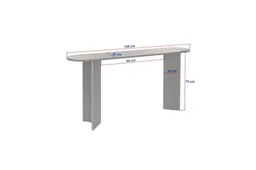 Yeno Konsollbord 150 cm - Grå - Möbler - Bord & matgrupp - Avlastningsbord & sidobord - Konsolbord & hallbord