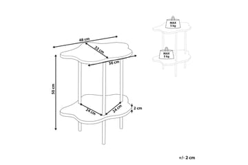Yokley Sidobord 48 cm - Vit/Svart - Möbler - Bord & matgrupp - Avlastningsbord & sidobord - Lampbord & sidobord