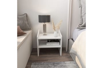 Zalric Sängbord 45 cm - Vit - Möbler - Bord & matgrupp - Avlastningsbord & sidobord - Sängbord & nattduksbord