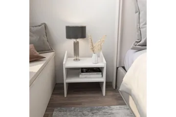 Zalric Sängbord 45 cm - Vit - Möbler - Bord & matgrupp - Avlastningsbord & sidobord - Sängbord & nattduksbord