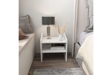 Zalric Sängbord 45 cm - Vit - Möbler - Bord & matgrupp - Avlastningsbord & sidobord - Sängbord & nattduksbord