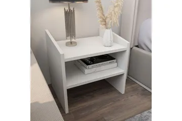 Zalric Sängbord 45 cm - Vit - Möbler - Bord & matgrupp - Avlastningsbord & sidobord - Sängbord & nattduksbord