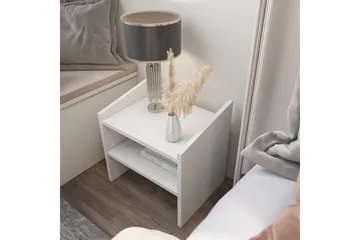 Zalric Sängbord 45 cm - Vit - Möbler - Bord & matgrupp - Avlastningsbord & sidobord - Sängbord & nattduksbord