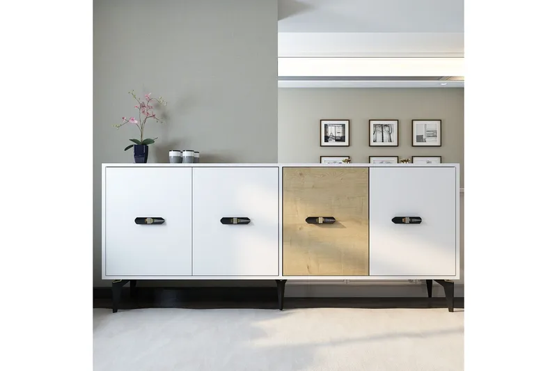 Zaven Konsollbord 180 cm - Vit/Ek - Möbler - Bord & matgrupp - Avlastningsbord & sidobord - Konsolbord & hallbord