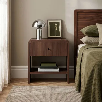 Zavio Sängbord 45x45x40 cm - Milano Walnut - Möbler - Bord & matgrupp - Avlastningsbord & sidobord - Sängbord & nattduksbord
