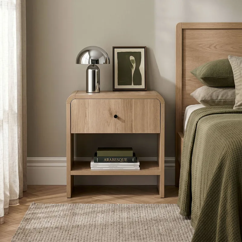 Zavio Sängbord 45x45x40 cm - Sepet Oak - Möbler - Bord & matgrupp - Avlastningsbord & sidobord - Sängbord & nattduksbord