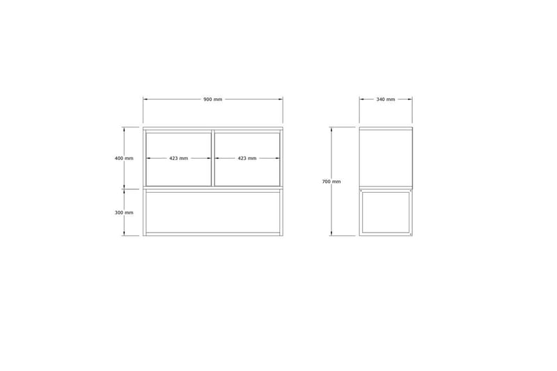 Zermat Konsollbord 90 cm - Brun - Möbler - Bord & matgrupp - Avlastningsbord & sidobord - Konsolbord & hallbord