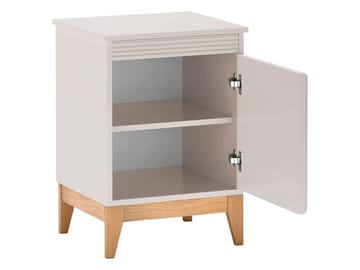 Zeylor Sängbord 45 cm i Trä med Förvaring och Lådor - Vit - Möbler - Bord & matgrupp - Avlastningsbord & sidobord - Sängbord & nattduksbord