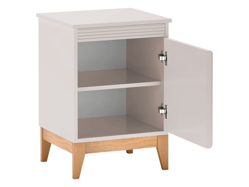 Zeylor Sängbord 45 cm i Trä med Förvaring och Lådor - Vit - Möbler - Bord & matgrupp - Avlastningsbord & sidobord - Sängbord & nattduksbord