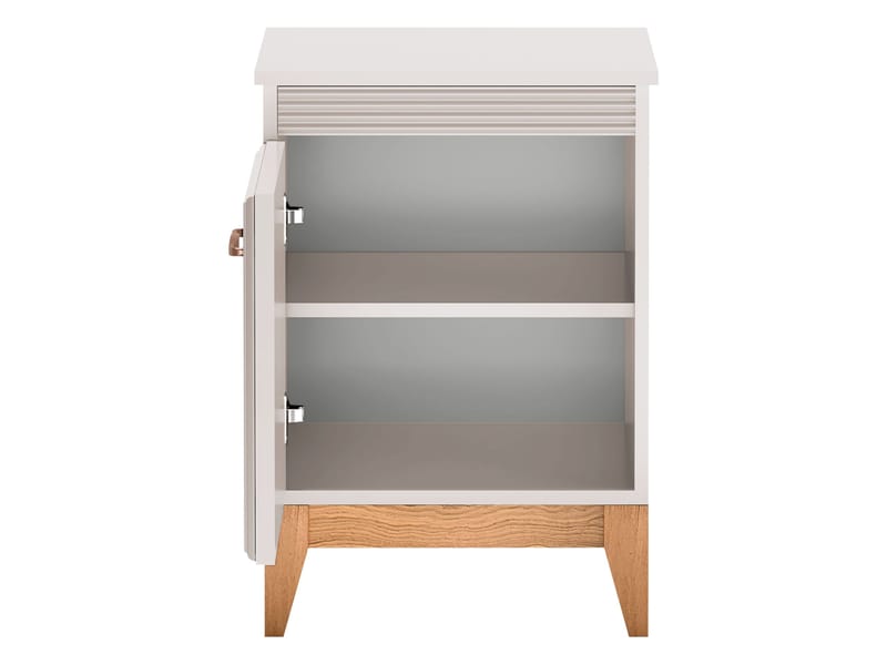 Zeylor Sängbord 45 cm i Trä med Förvaring och Lådor - Vit - Möbler - Bord & matgrupp - Avlastningsbord & sidobord - Sängbord & nattduksbord
