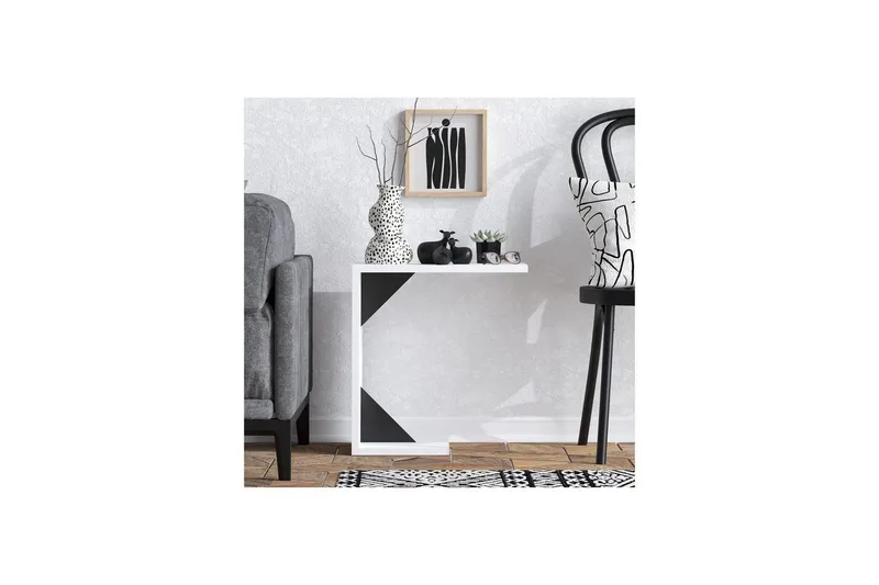 Zoey Sidobord 40 cm - Svart/Vit - Möbler - Bord & matgrupp - Avlastningsbord & sidobord - Lampbord & sidobord