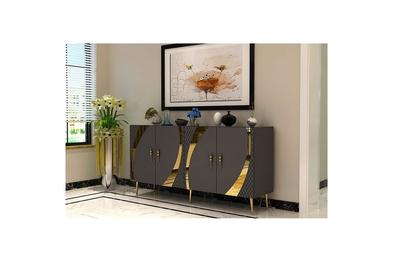 Zoman Konsollbord 150 cm - Guld/Antracit - Möbler - Bord & matgrupp - Avlastningsbord & sidobord - Konsolbord & hallbord