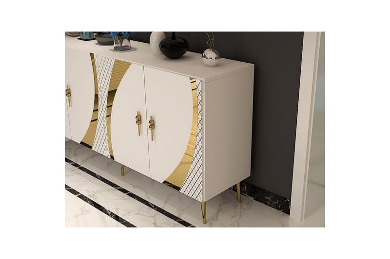 Zoman Konsollbord 150 cm - Guld/Vit - Möbler - Bord & matgrupp - Avlastningsbord & sidobord - Konsolbord & hallbord