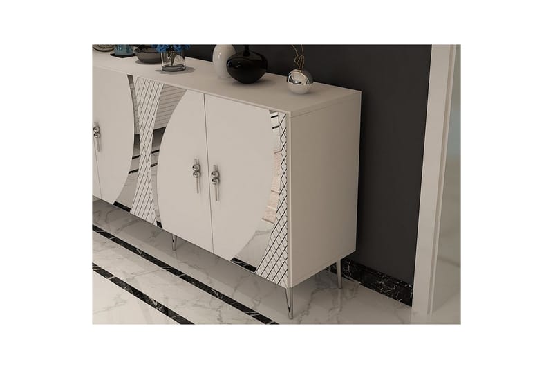 Zoman Konsollbord 150 cm - Vit/Silver - Möbler - Bord & matgrupp - Avlastningsbord & sidobord - Konsolbord & hallbord