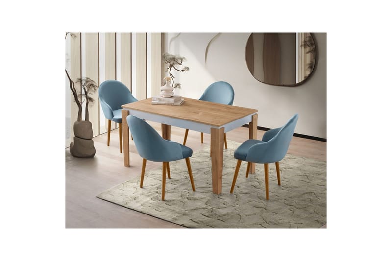 Azoula Matbord 140 cm Rektangulär - Ek/Vit - Möbler - Bord & matgrupp - Matbord & köksbord