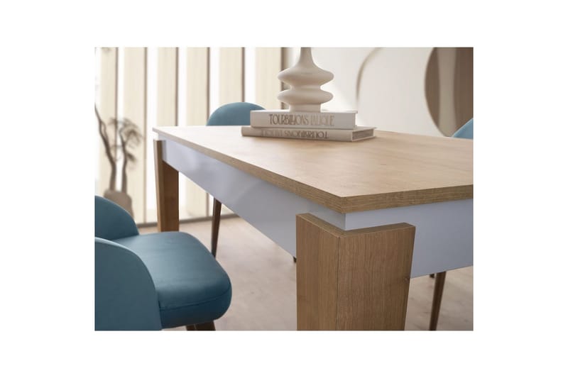 Azoula Matbord 140 cm Rektangulär - Ek/Vit - Möbler - Bord & matgrupp - Matbord & köksbord