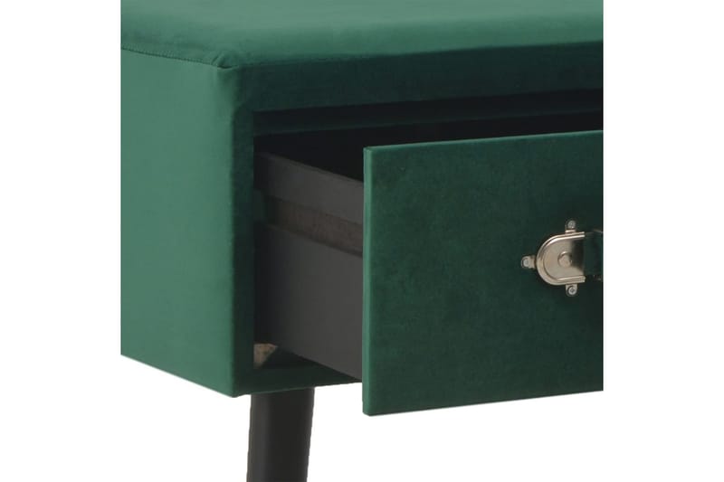 Bänk med lådor 80 cm grön sammet - Grön - Soffbord