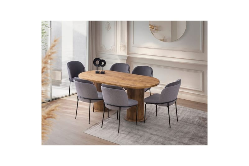 Babilas Matbord 180 cm Oval - Valnöt - Möbler - Bord & matgrupp - Matbord & köksbord