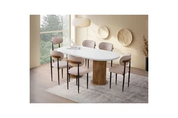 Babilas Matbord 180 cm Oval - Vit - Möbler - Bord & matgrupp - Matbord & köksbord