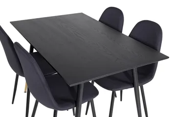 Balisa Matgrupp 120 cm inkl 4 Ypas Stolar - Svart - Möbler - Bord & matgrupp - Matgrupp