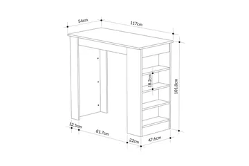 Barbord Luma Vit - Vit - Möbler - Bord & matgrupp - Barbord & ståbord