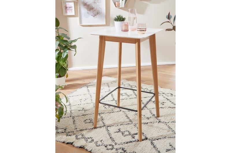 Barbord Clanton 60 cm - Vit/Natur - Möbler - Bord & matgrupp - Barbord & ståbord