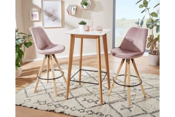 Barbord Clanton 60 cm - Vit/Natur - Möbler - Bord & matgrupp - Barbord & ståbord