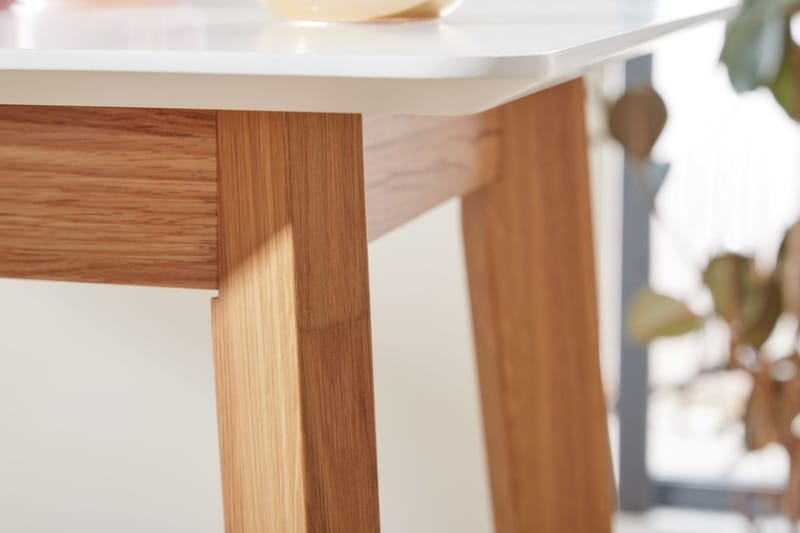 Barbord Clanton 60 cm - Vit/Natur - Möbler - Bord & matgrupp - Barbord & ståbord