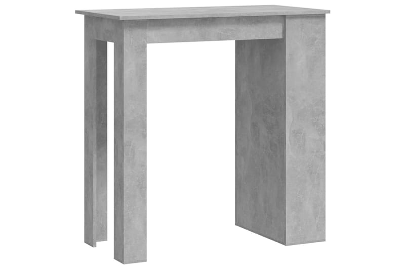Barbord med förvaringshyllor betonggrå 102x50x103,5 cm spåns - Grå - Barbord & ståbord