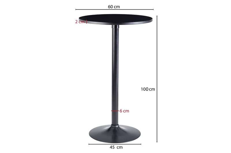 Willowdale Barbord 60 cm Runt - Svart - Möbler - Bord & matgrupp - Barbord & ståbord