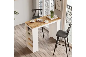 Zambasa Barbord 120 cm - Natur/Vit - Möbler - Bord & matgrupp - Barbord & ståbord