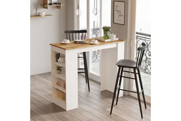 Zambasa Barbord 120 cm - Natur/Vit - Möbler - Bord & matgrupp - Barbord & ståbord