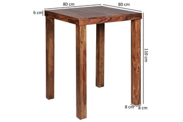 Barbord Wohnling Stabilt Massivt Trä Sheesham 80 x 80 x 110 cm - Möbler - Bord & matgrupp - Barbord & ståbord