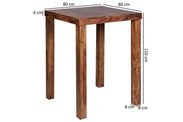 Barbord Wohnling Stabilt Massivt Trä Sheesham 80 x 80 x 110 cm - Möbler - Bord & matgrupp - Barbord & ståbord