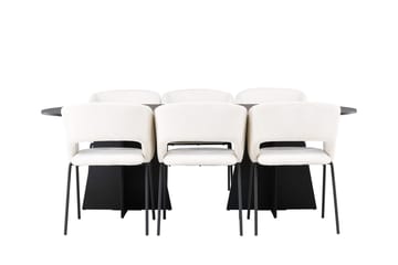 Bariso Matbord 230x115x75 cm Oval med 6 Day Matstol - Möbler - Bord & matgrupp - Matgrupp