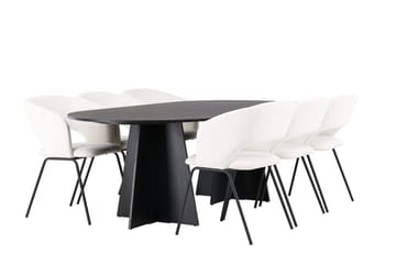 Bariso Matbord 230x115x75 cm Oval med 6 Day Matstol - Möbler - Bord & matgrupp - Matgrupp